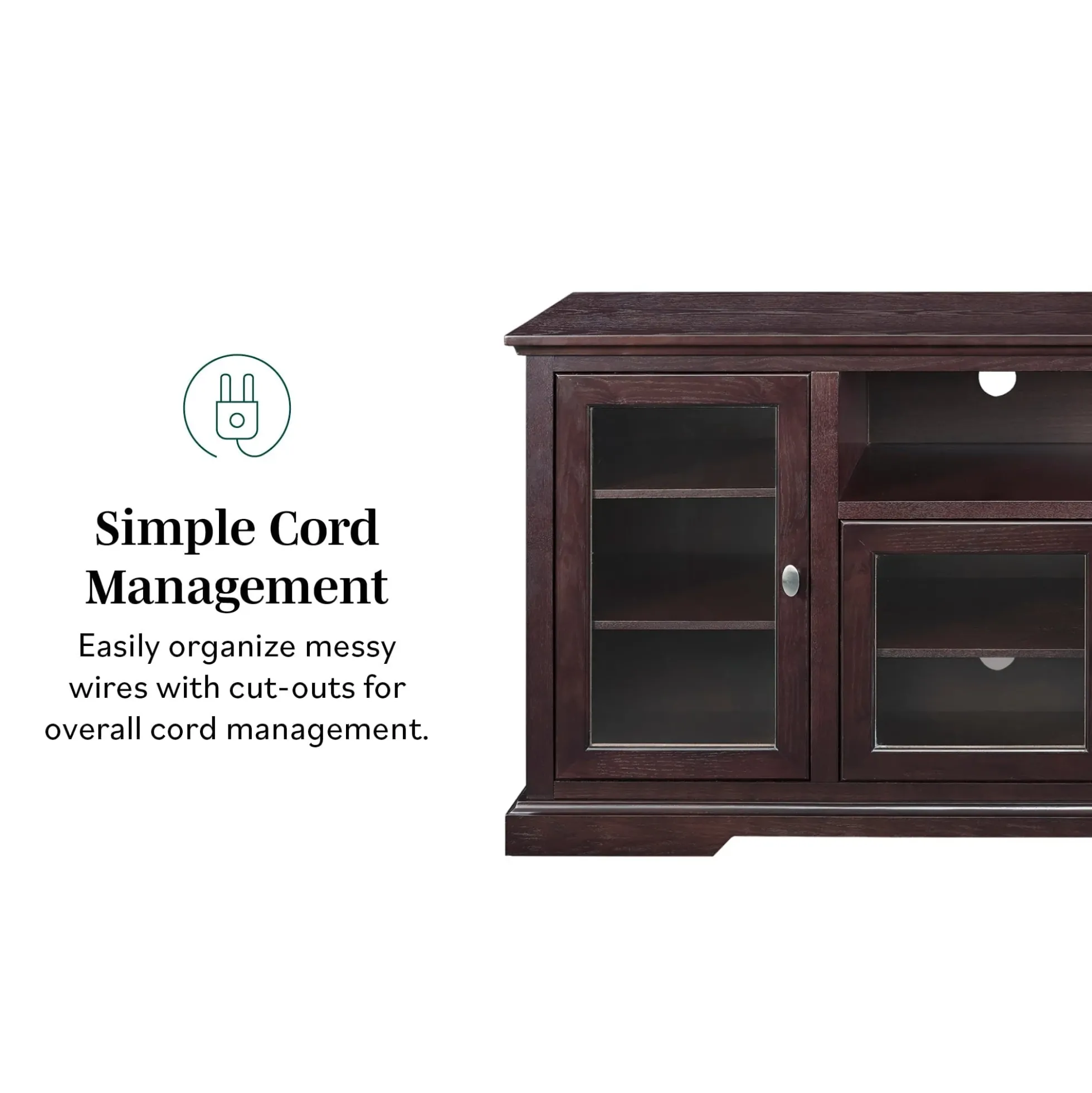 70" Highboy Style Wood TV Stand