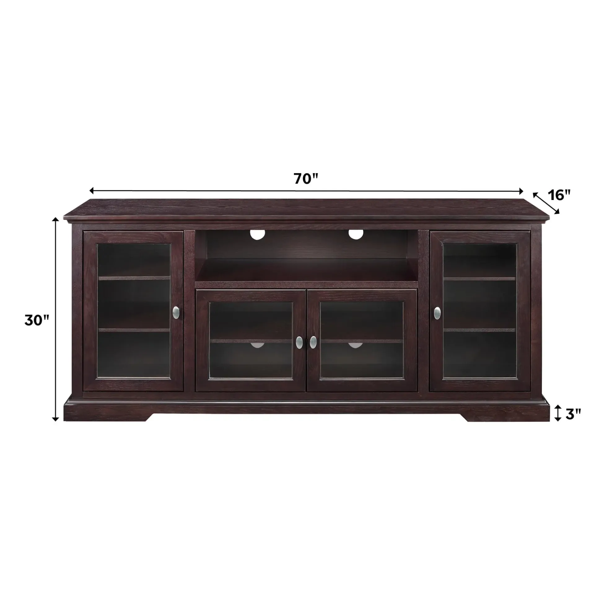 70" Highboy Style Wood TV Stand