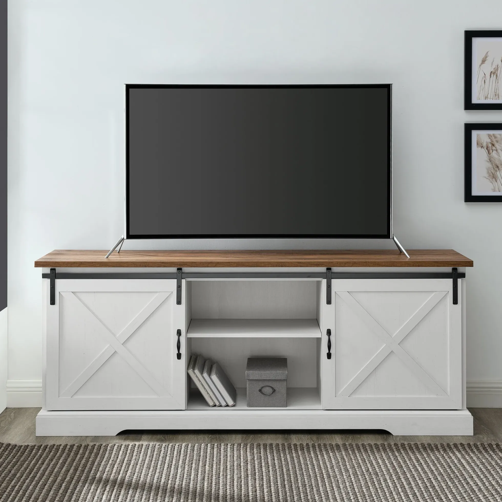 70" Sliding Barn Door TV Console