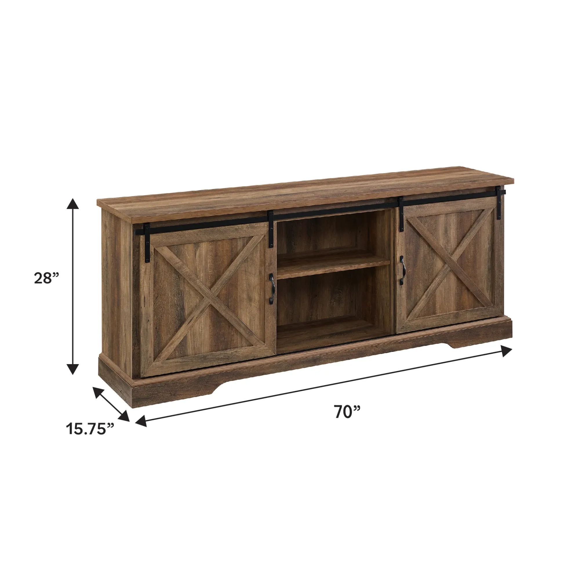 70" Sliding Barn Door TV Console