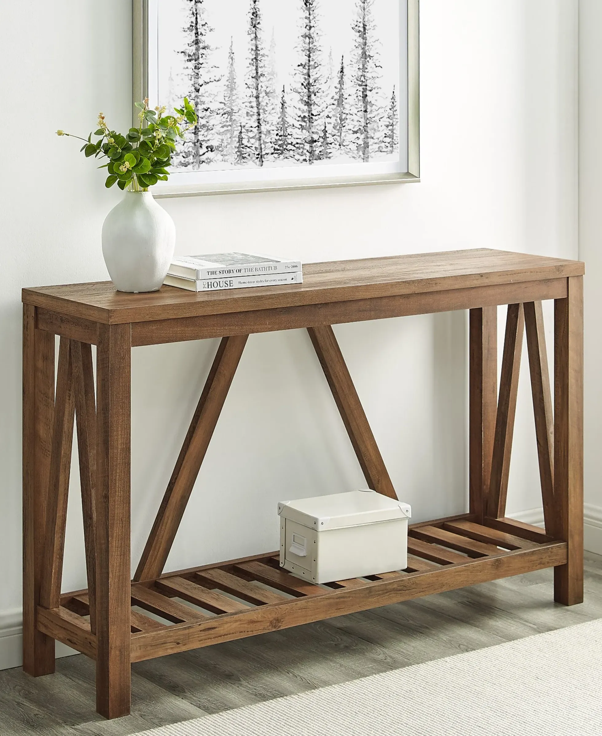 A-Frame Rustic Entry Table