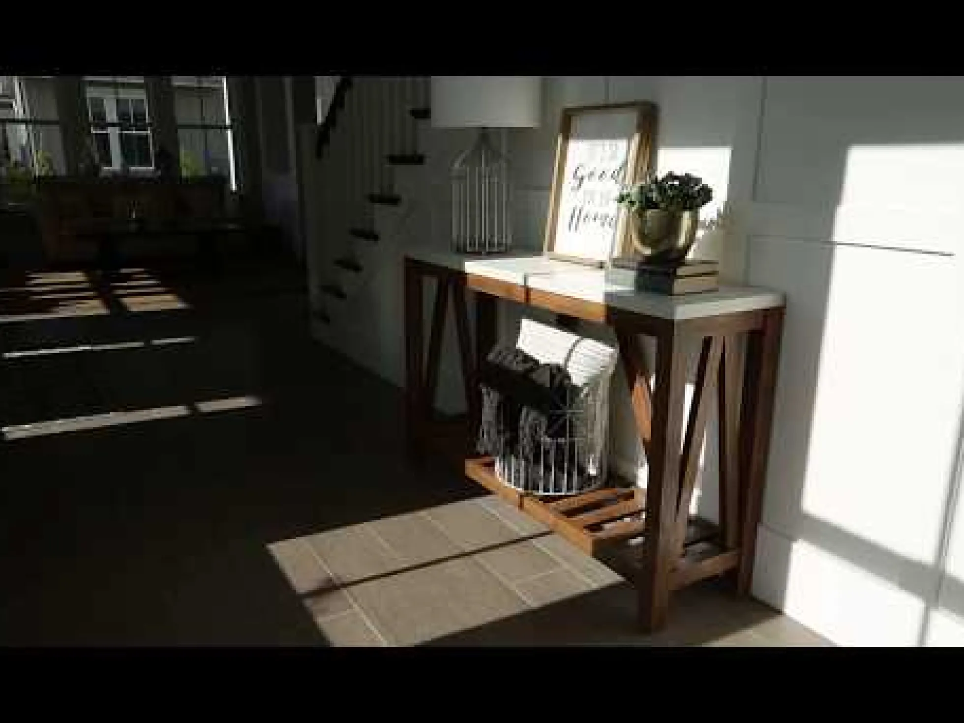 A-Frame Rustic Entry Table