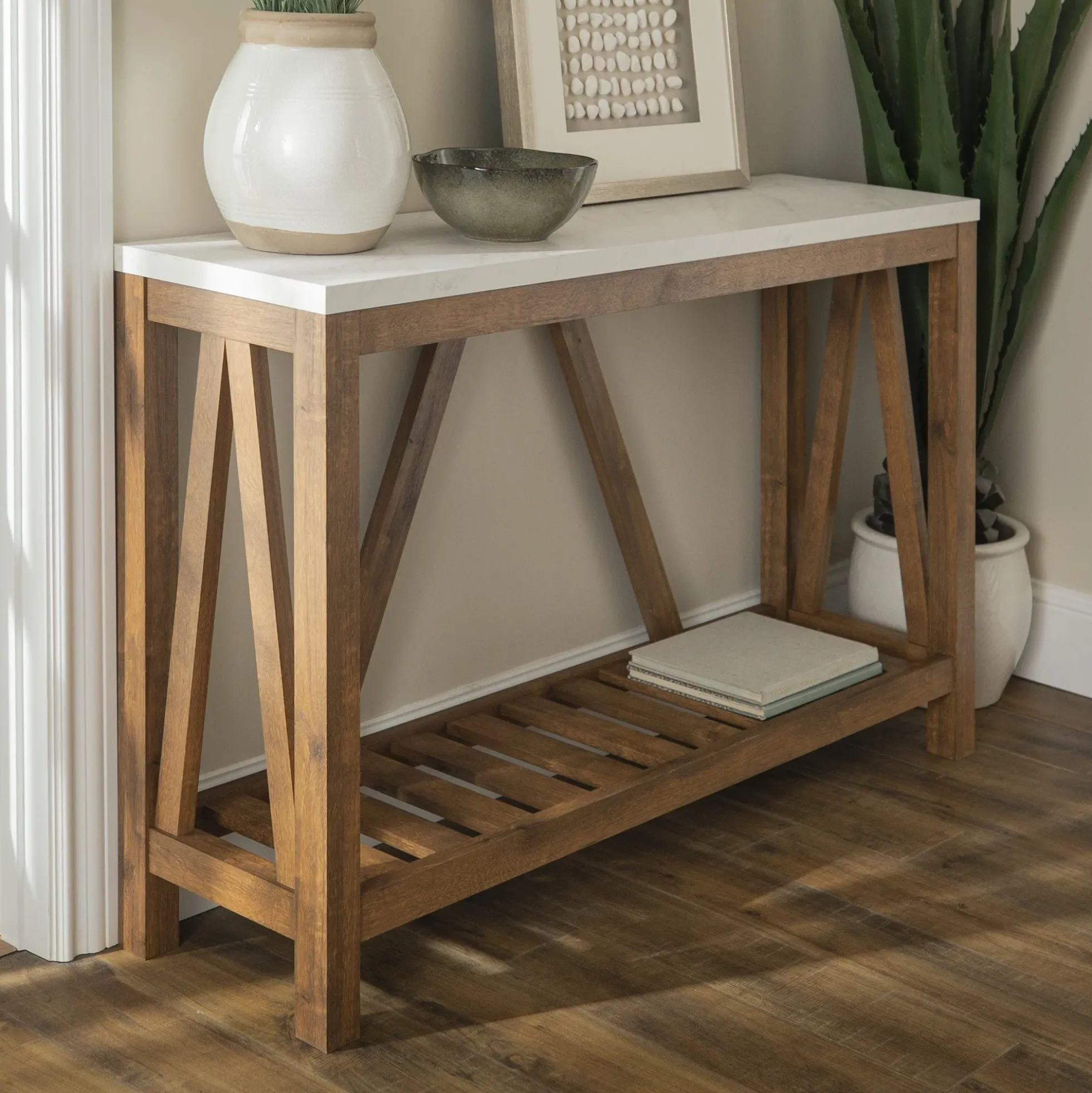A-Frame Rustic Entry Table