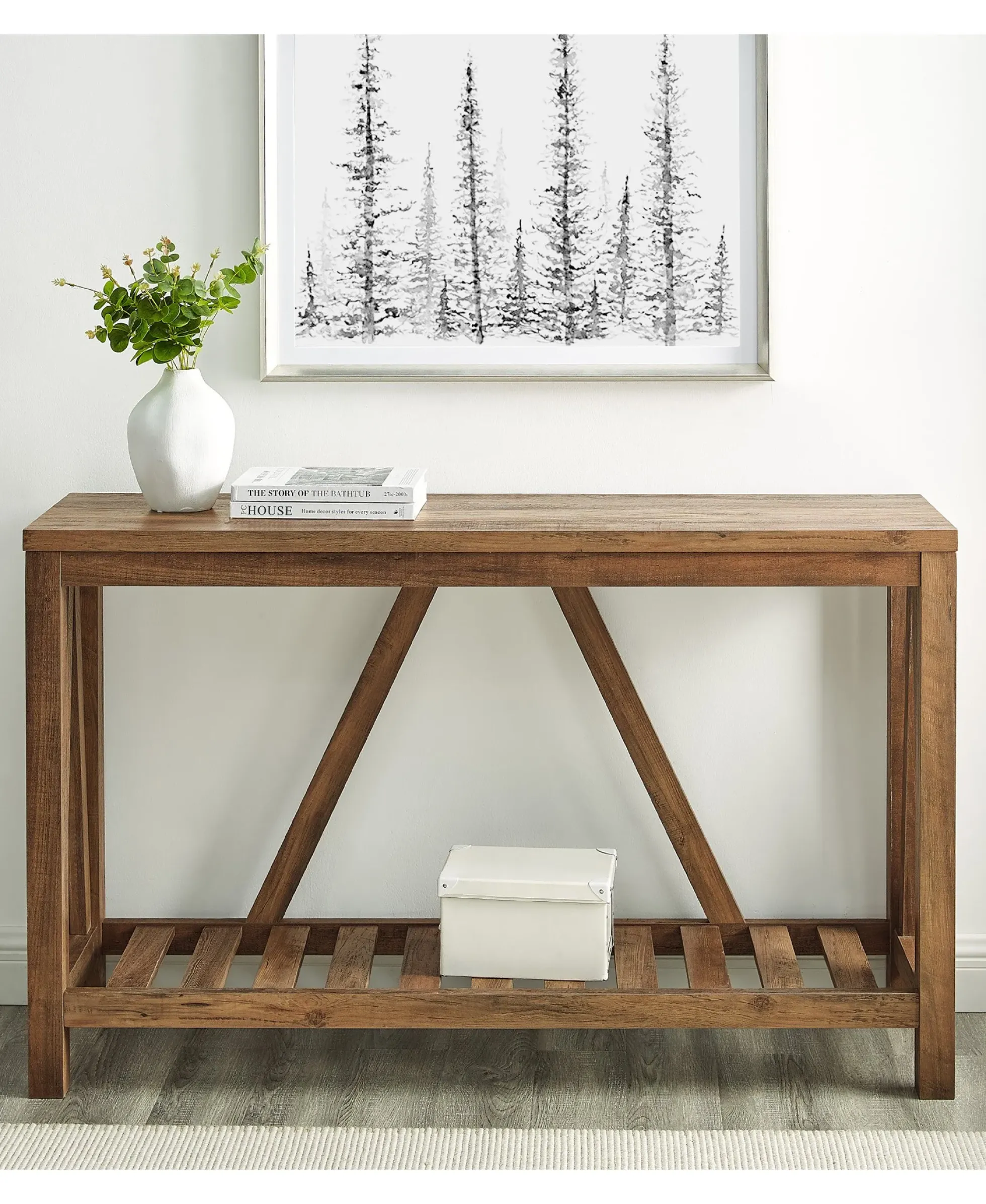 A-Frame Rustic Entry Table
