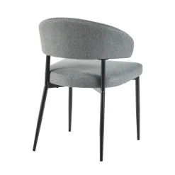 Alexis Modern Upholstered Curved Dining Chair, set of 2