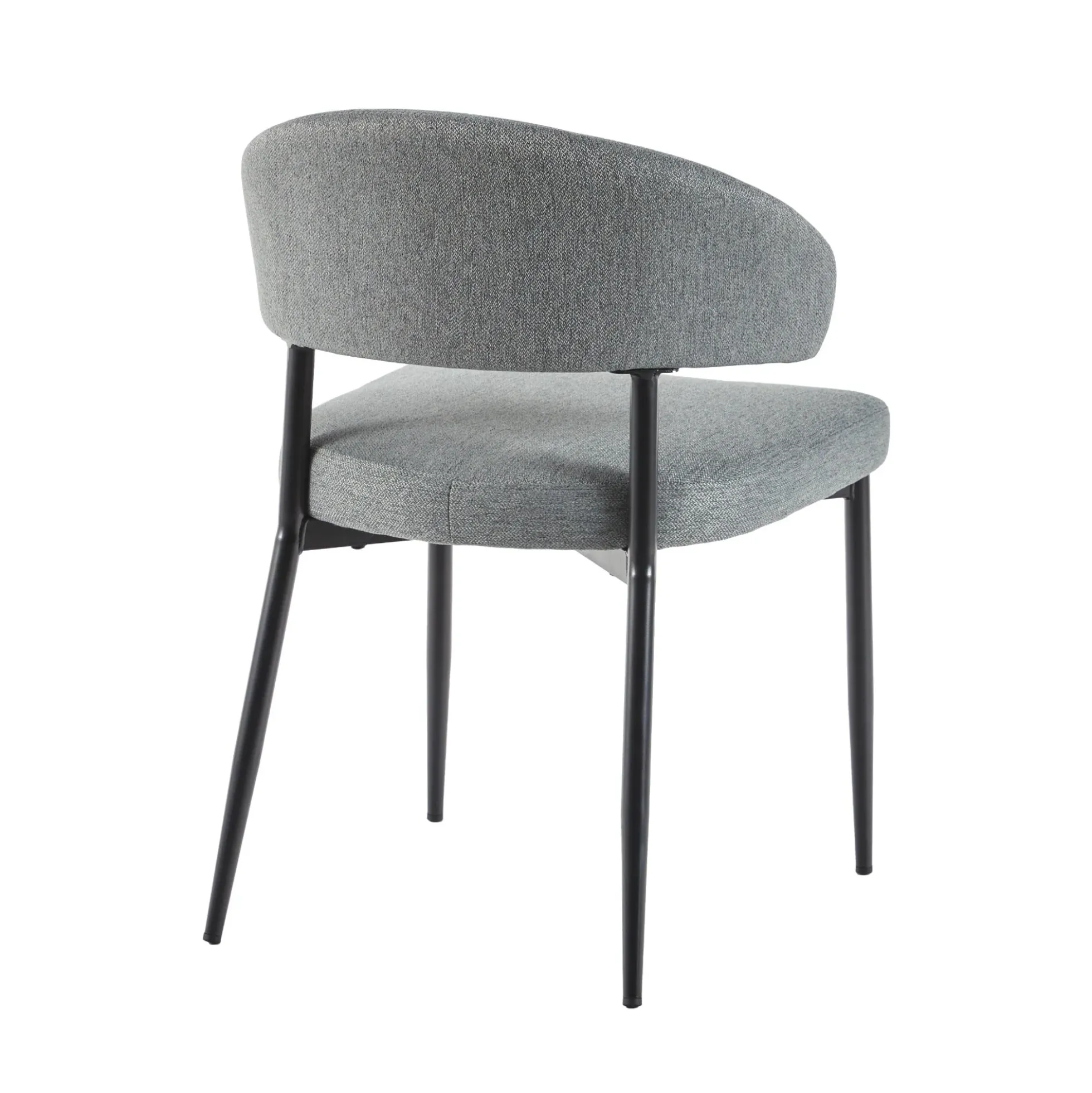Alexis Modern Upholstered Curved Dining Chair, set of 2