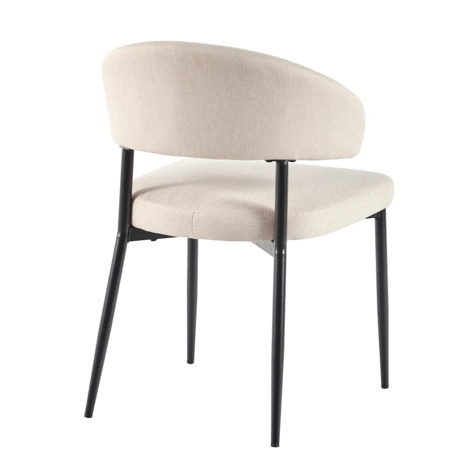 Alexis Modern Upholstered Curved Dining Chair, set of 2