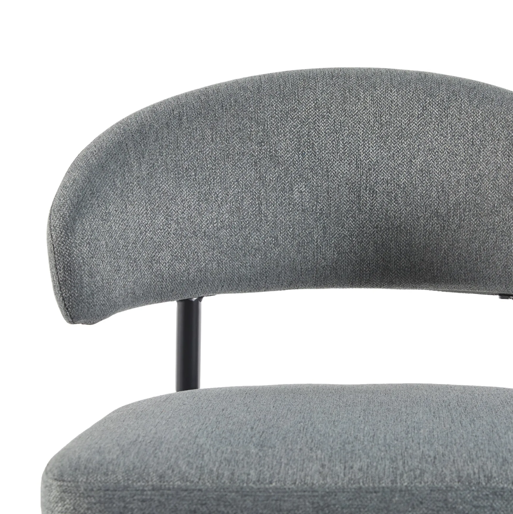 Alexis Modern Upholstered Curved Dining Chair, set of 2
