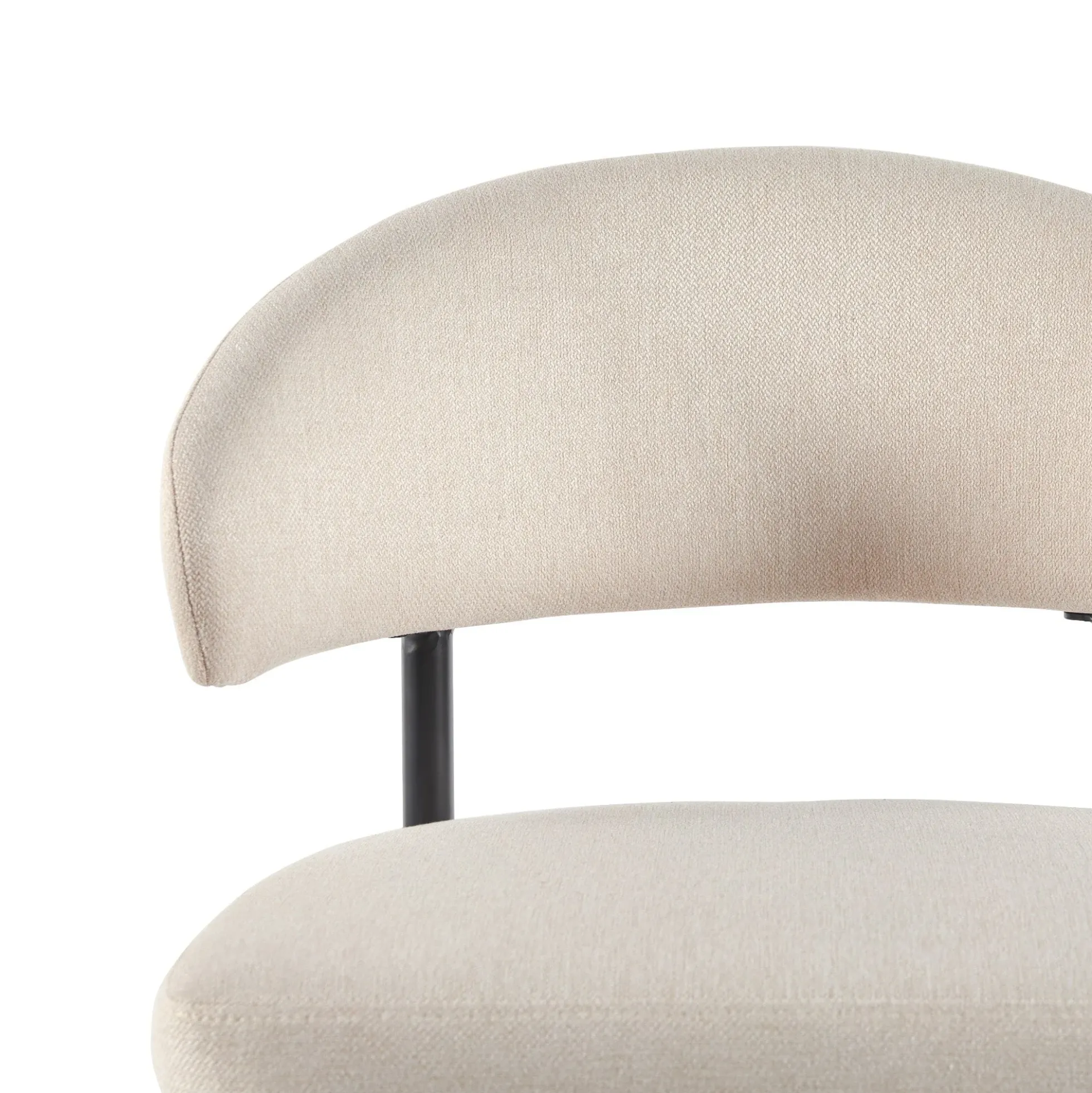 Alexis Modern Upholstered Curved Dining Chair, set of 2
