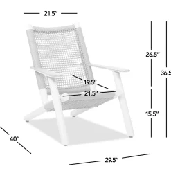 All Weather Wicker Atlas Adirondack Outdoor Lounge Chair