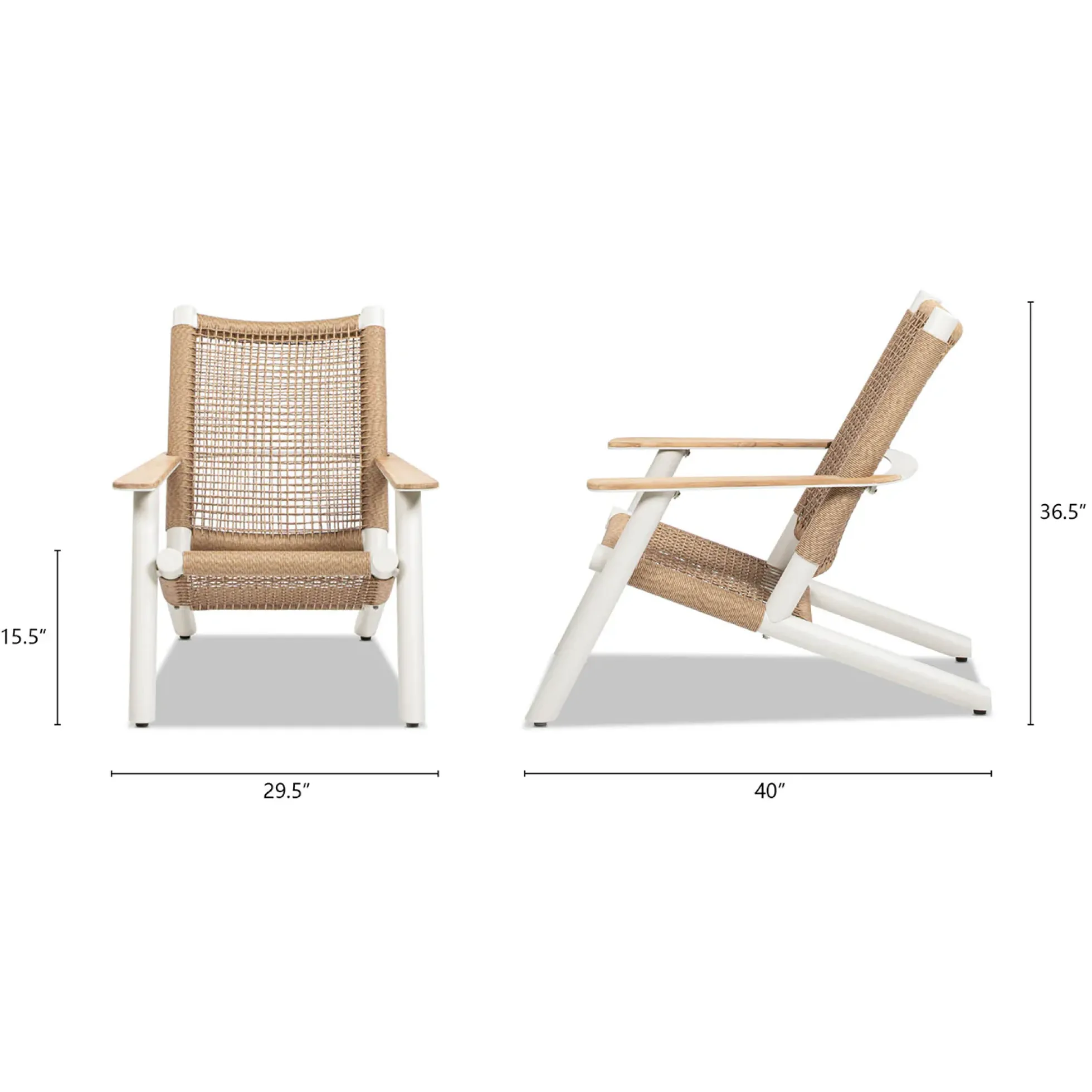 All Weather Wicker Atlas Adirondack Outdoor Lounge Chair