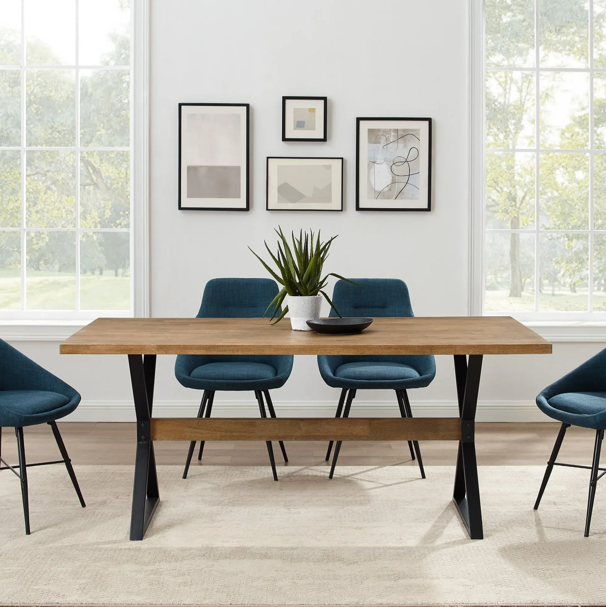 Amherst X Leg Dining Table