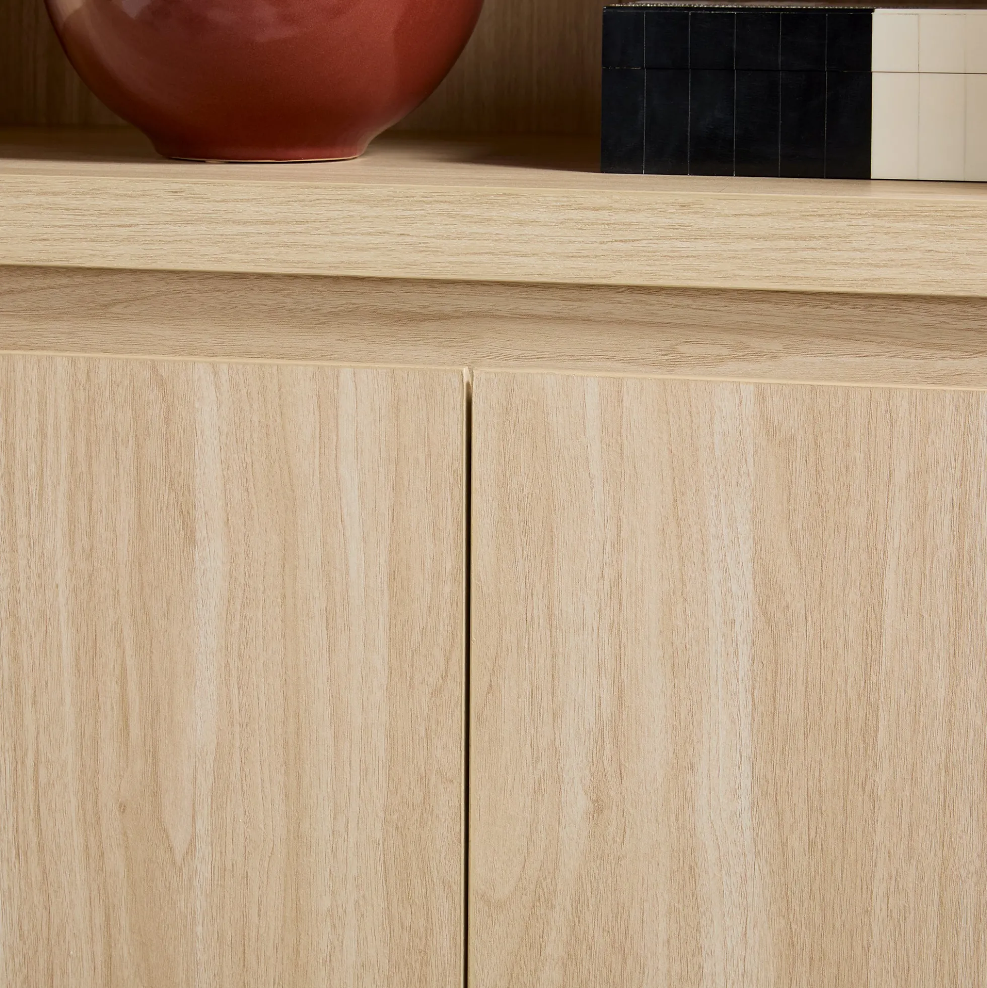 Amira Modern Wood Bookshelf with Storage Cabinet