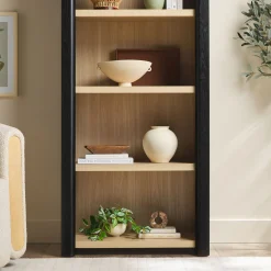 Amira Modern Wood Open Bookshelf