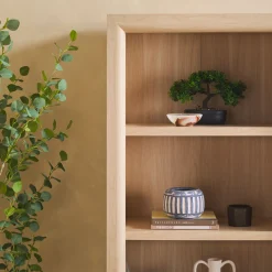 Amira Modern Wood Open Bookshelf