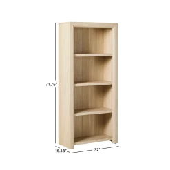 Amira Modern Wood Open Bookshelf