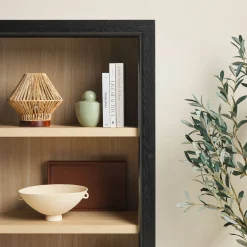 Amira Modern Wood Open Bookshelf