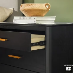 Annette Contemporary 3-Drawer Wood Nightstand