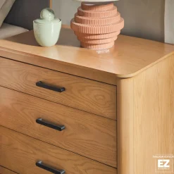 Annette Contemporary 3-Drawer Wood Nightstand