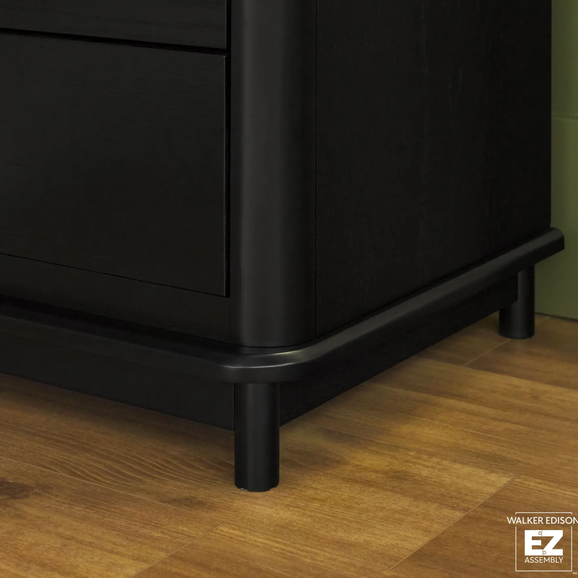 Annette Contemporary 3-Drawer Wood Nightstand