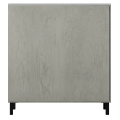 Antique Finish Mirrored Doors Entryway Accent Cabinet