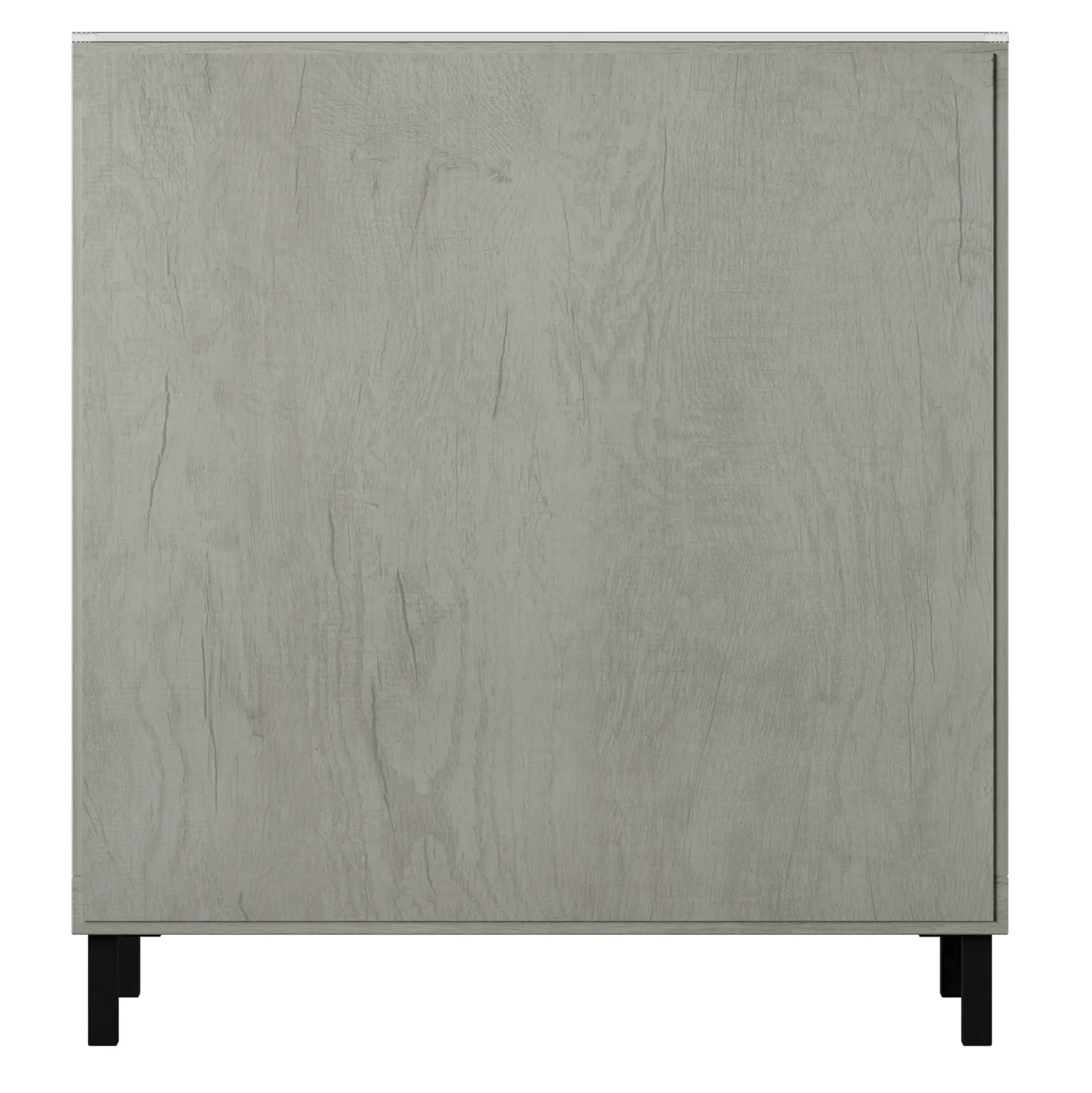 Antique Finish Mirrored Doors Entryway Accent Cabinet