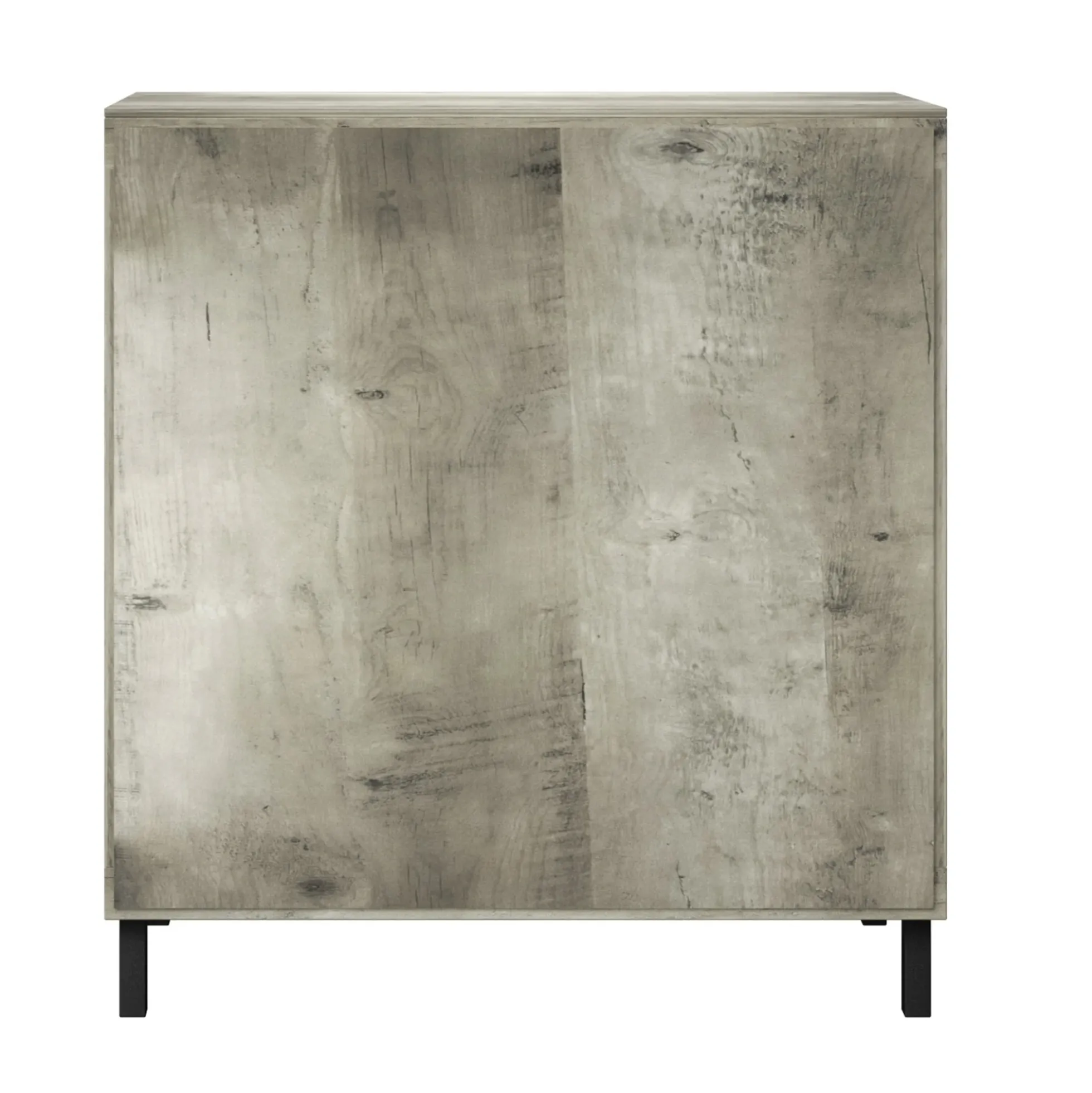 Antique Finish Mirrored Doors Entryway Accent Cabinet
