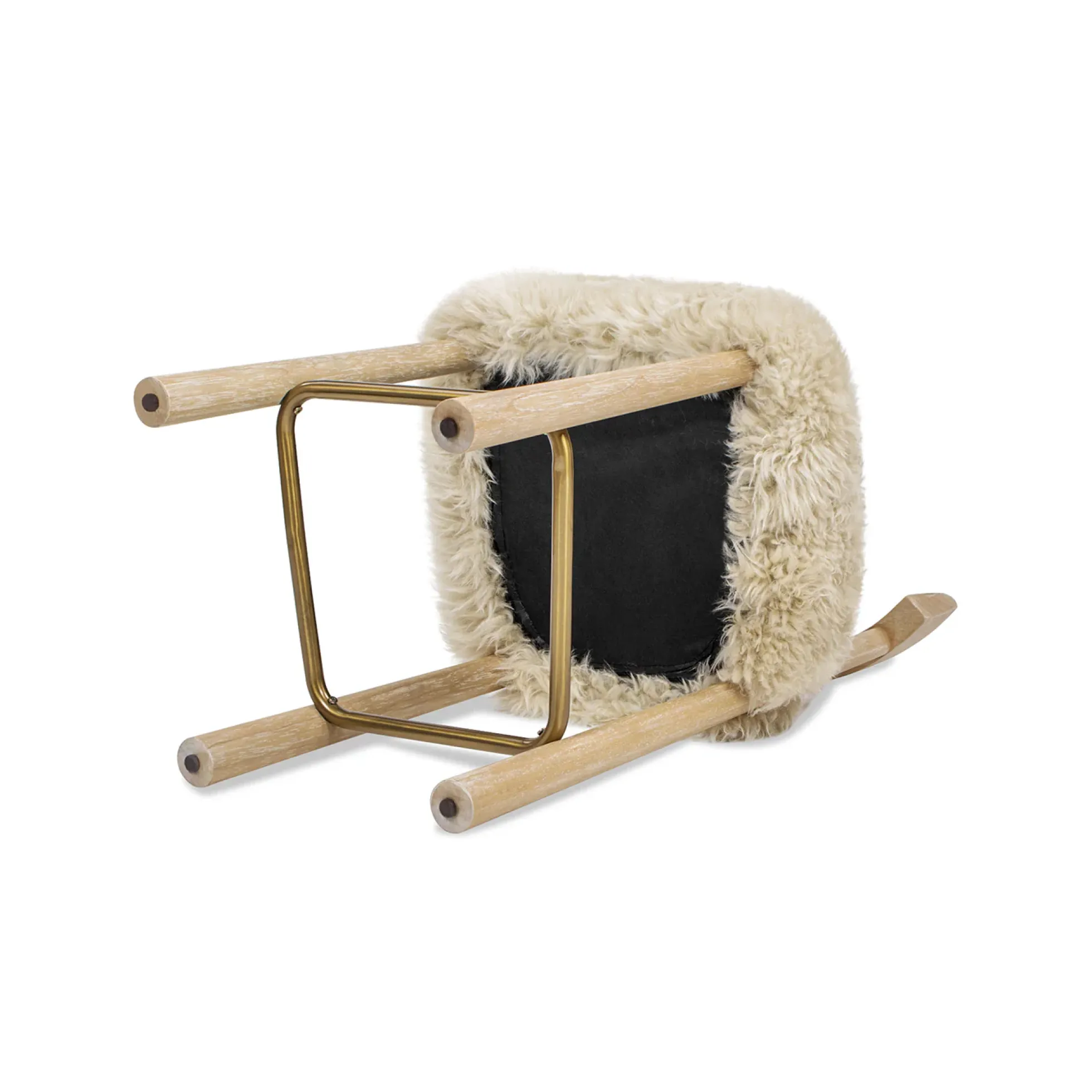 Arden 27.5 Genuine Fur Counter Height Bar Stool