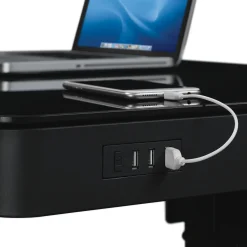 Ashford™ Adjustable Height Sit‑Stand Desk with USB Ports and Storage