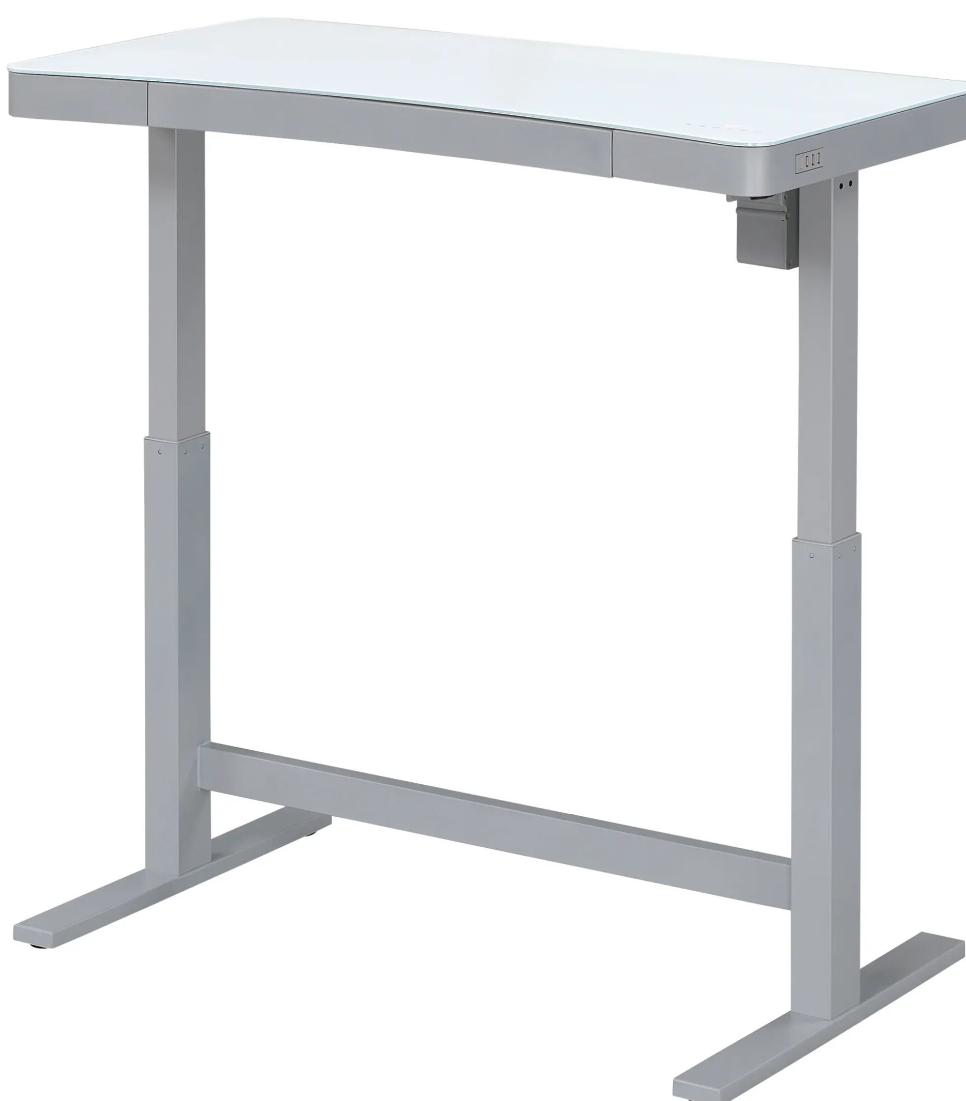 Ashford™ Adjustable Height Sit‑Stand Desk with USB Ports and Storage