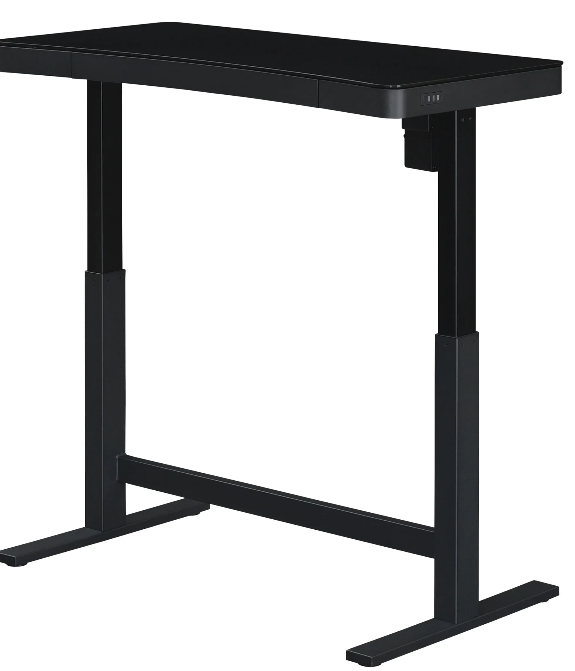 Ashford™ Adjustable Height Sit‑Stand Desk with USB Ports and Storage