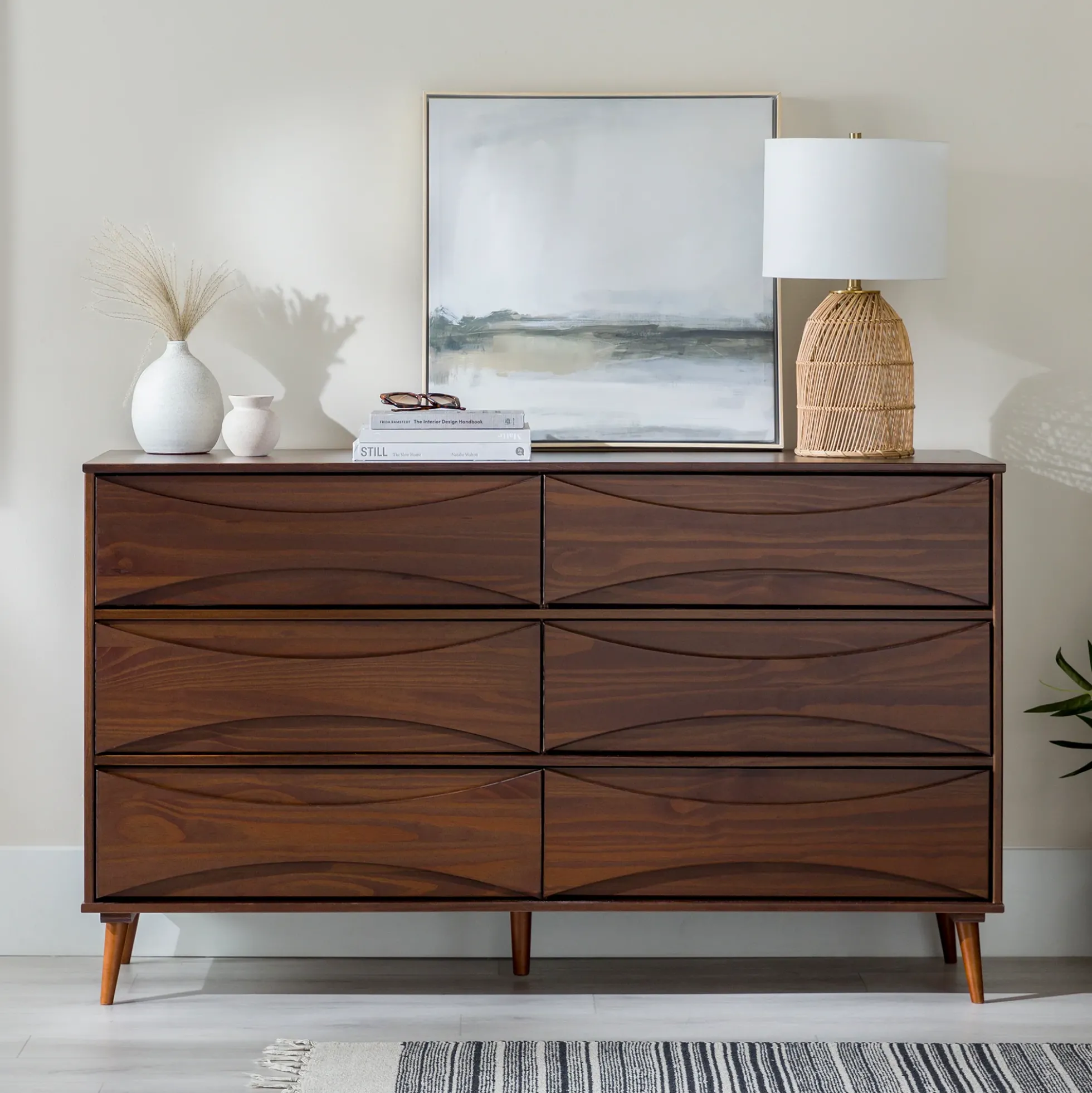 Atticus Solid Wood Mid-Century Modern Dresser