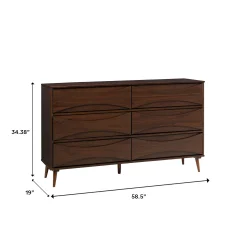 Atticus Solid Wood Mid-Century Modern Dresser