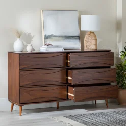Atticus Solid Wood Mid-Century Modern Dresser