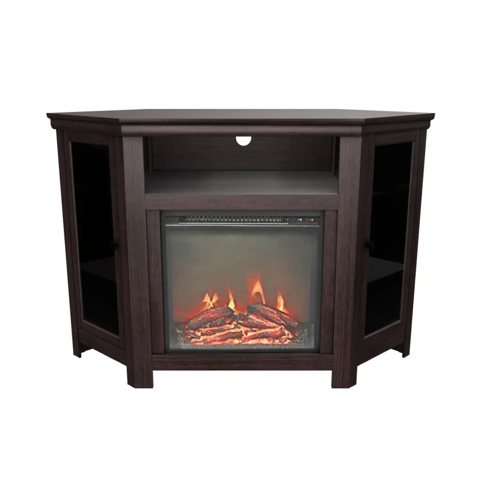 Barn 48" Wood Corner Fireplace TV Stand