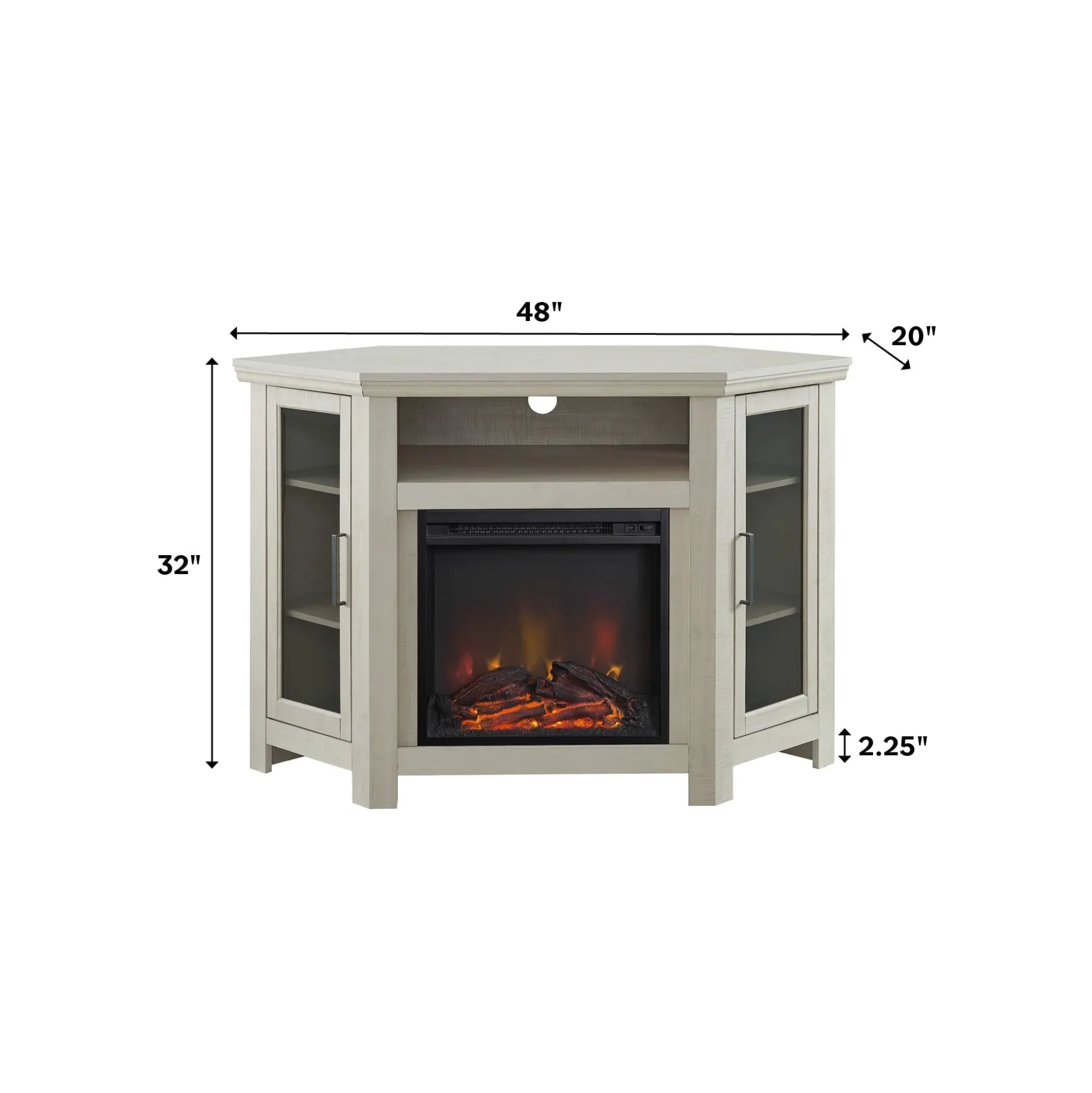 Barn 48" Wood Corner Fireplace TV Stand