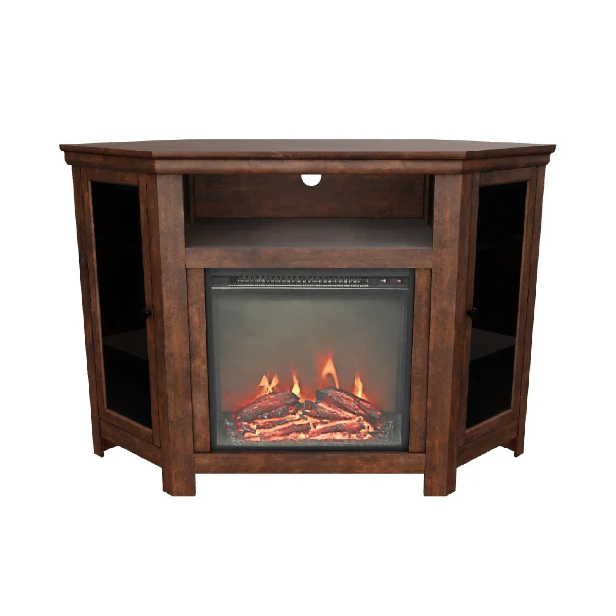 Barn 48" Wood Corner Fireplace TV Stand