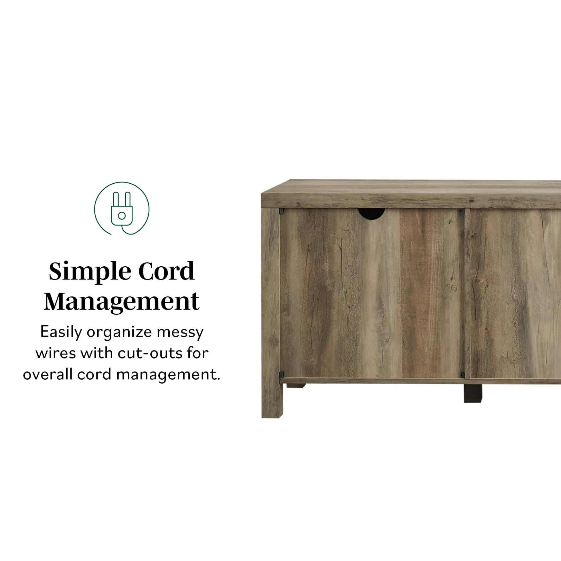 Barn Door 70" Modern Farmhouse TV Stand