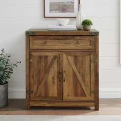 Barn Door Accent Cabinet