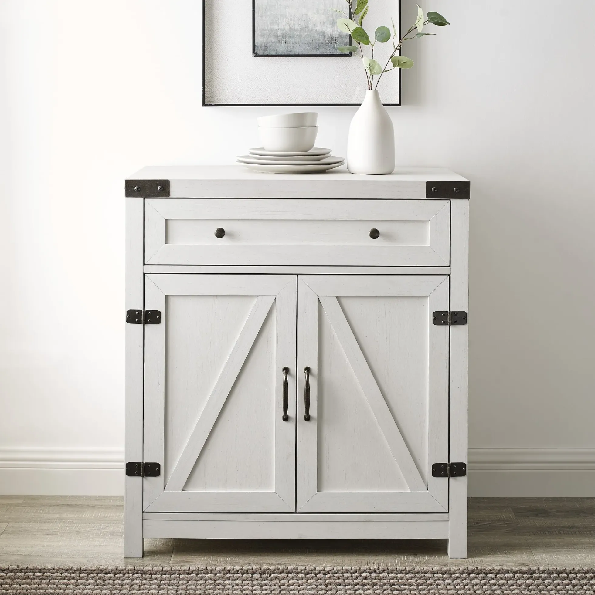 Barn Door Accent Cabinet