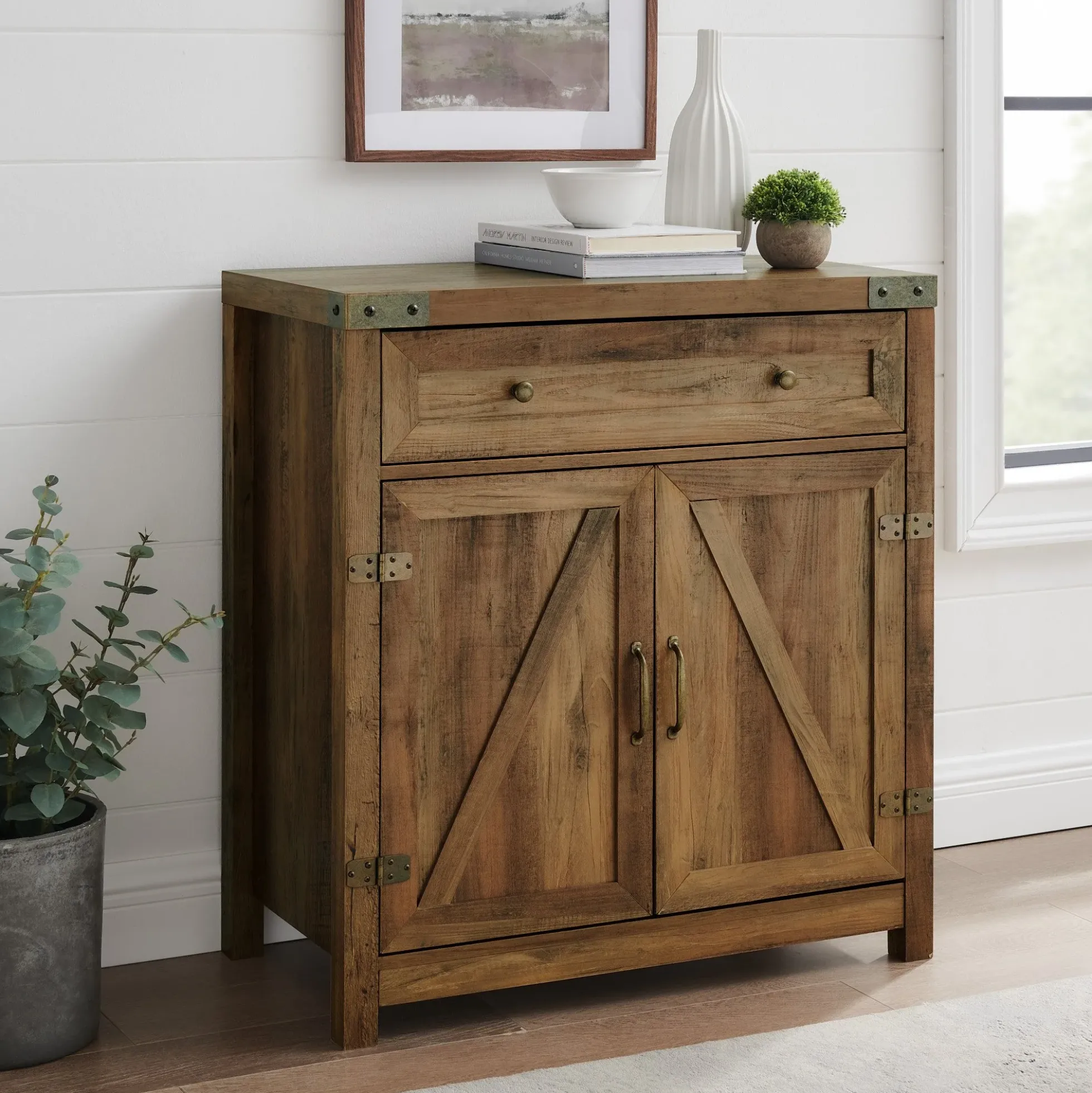 Barn Door Accent Cabinet