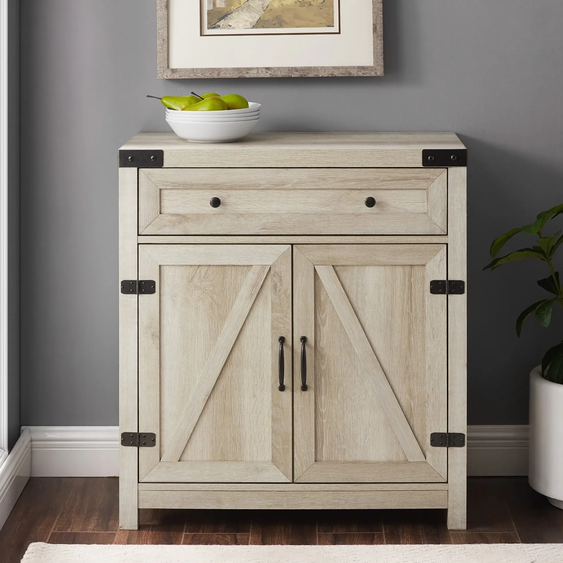 Barn Door Accent Cabinet