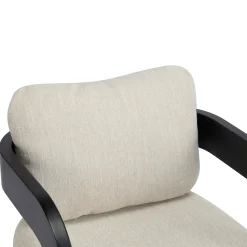 Black 2 Pack Dining Chairs with Pillow Back and Solid Wood Frame