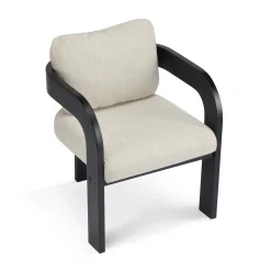 Black 2 Pack Dining Chairs with Pillow Back and Solid Wood Frame