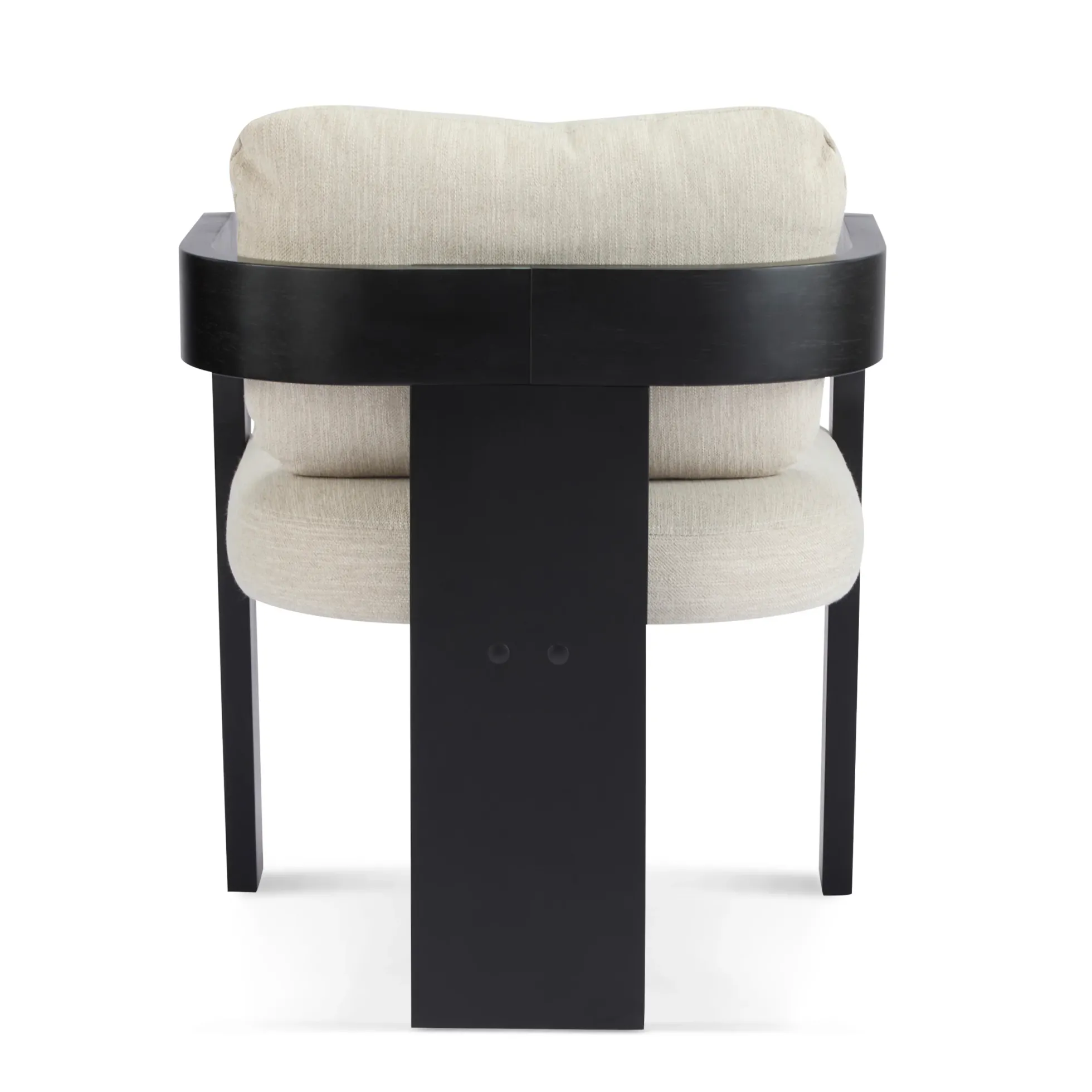 Black 2 Pack Dining Chairs with Pillow Back and Solid Wood Frame