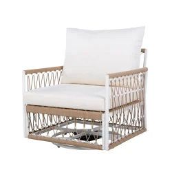 Bohemian Handwoven Rope 3-Piece Outdoor Patio Chat Set