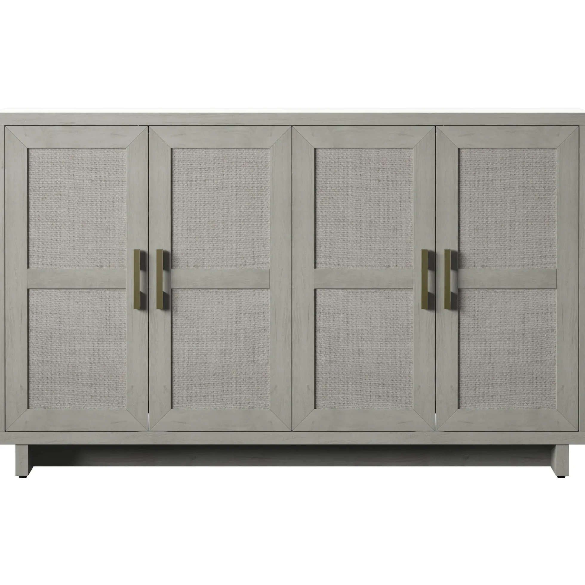 Boho Coastal Linen Design Buffet Sideboard with Shelving Storage