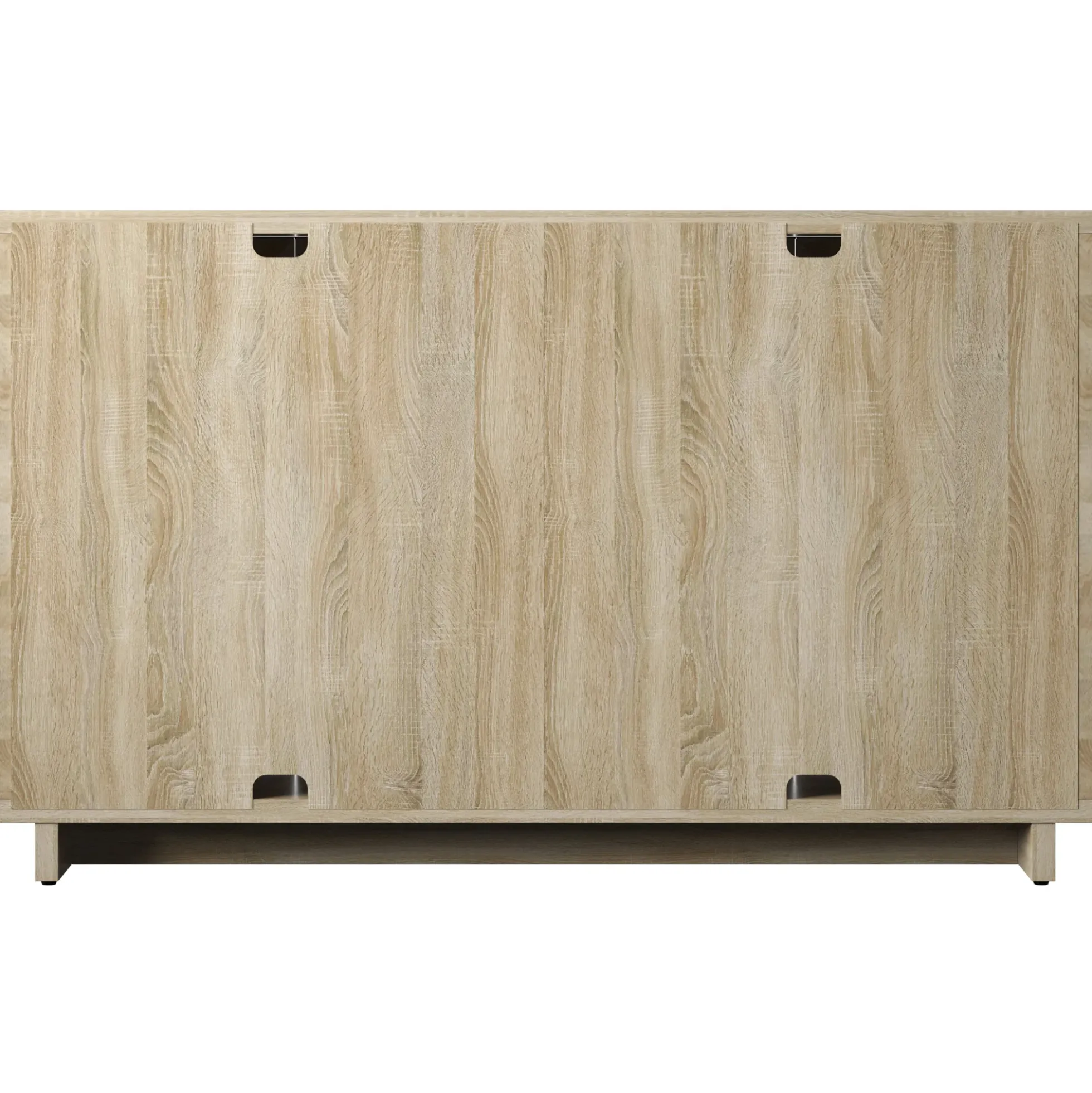 Boho Coastal Linen Design Buffet Sideboard with Shelving Storage