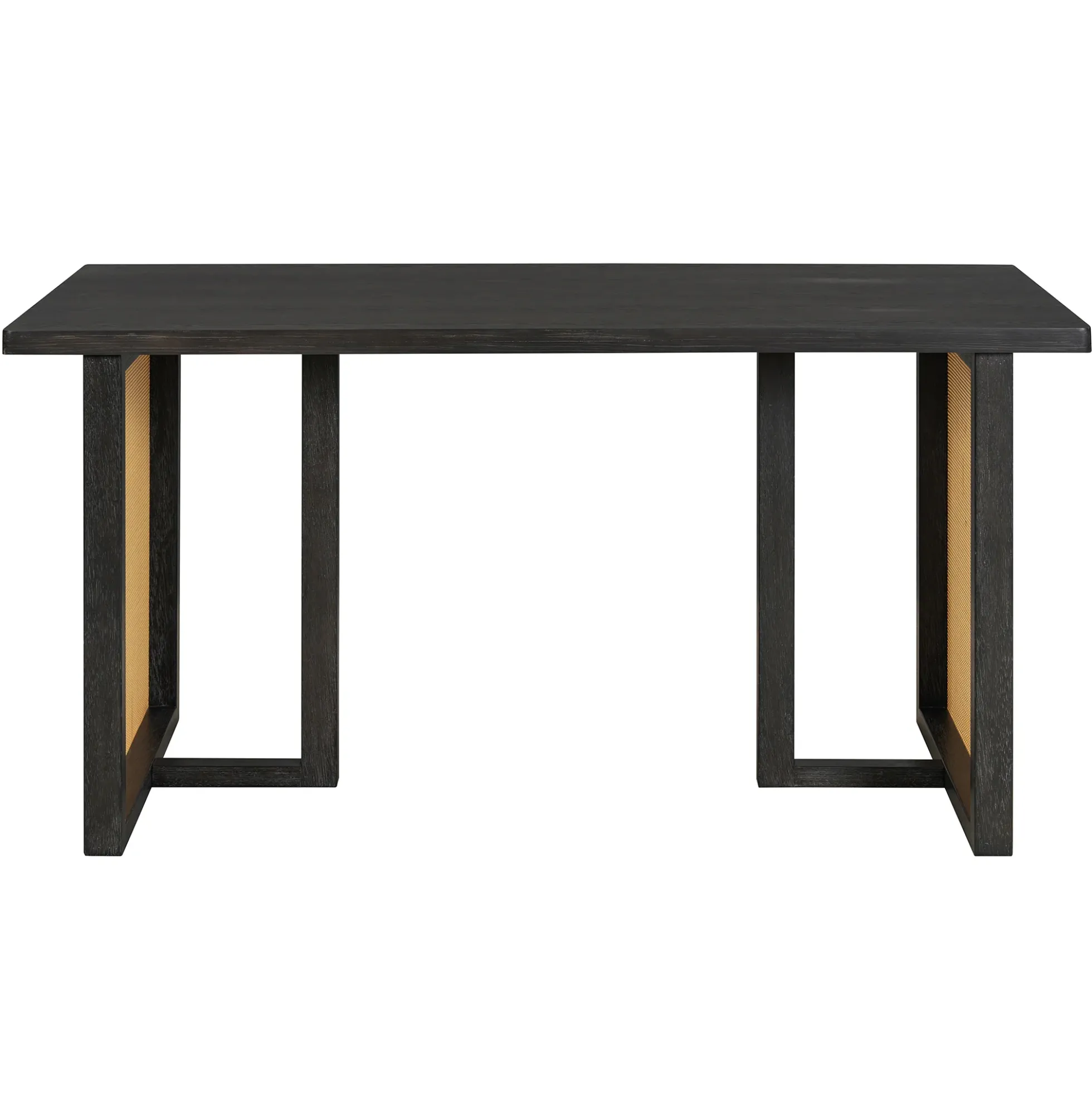 Boho Rattan 7-Piece Farmhouse Dining Table Set for 6