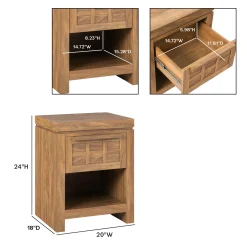 Booker Modern 1 Drawer Nightstand & Side Table
